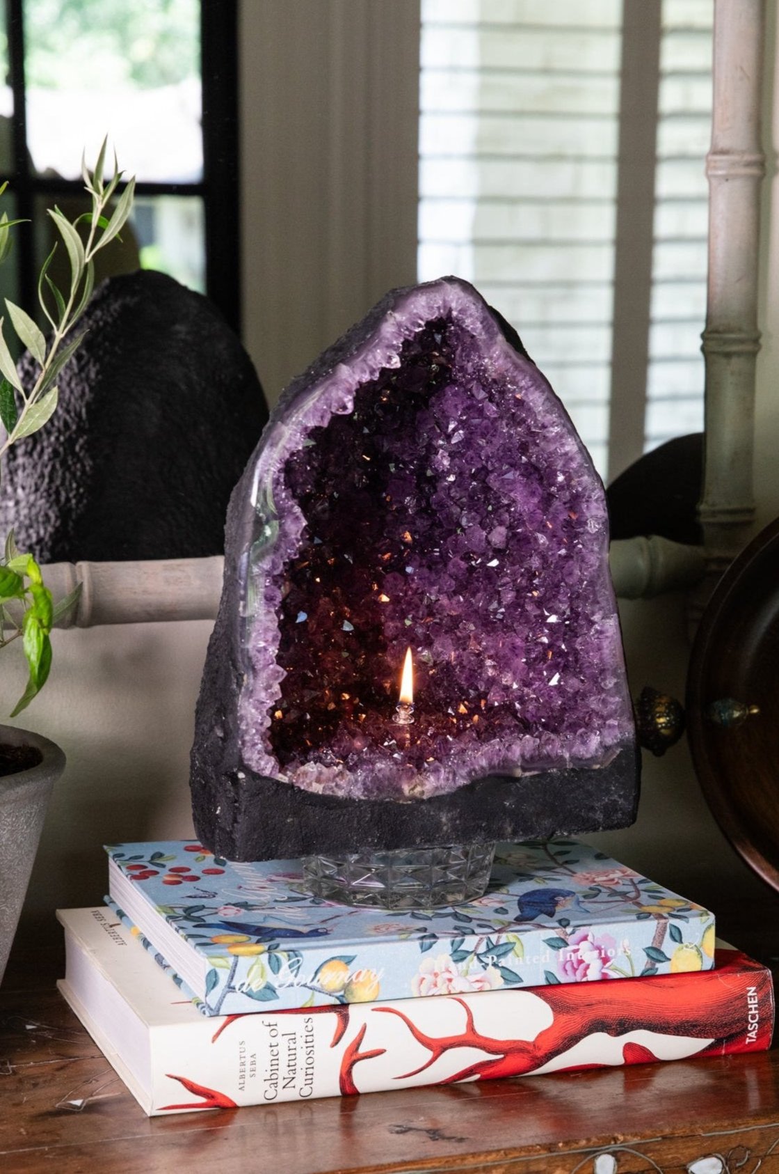 Amethyst Cathedral Oil Candle