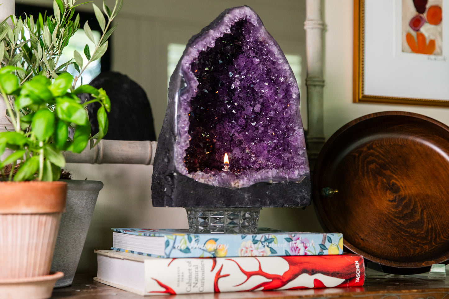 Amethyst Cathedral Oil Candle