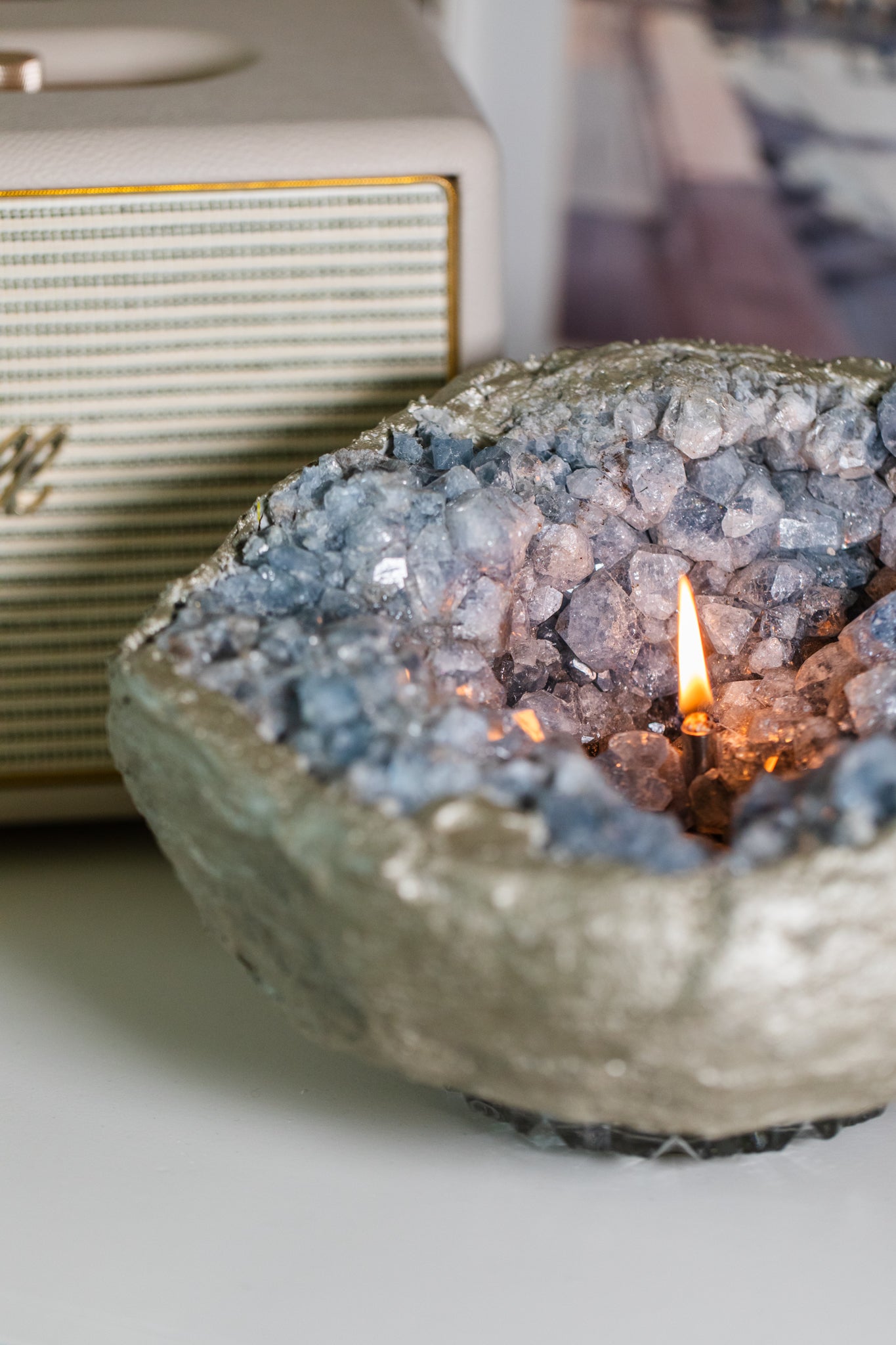 Celestite Bowl Oil Candle