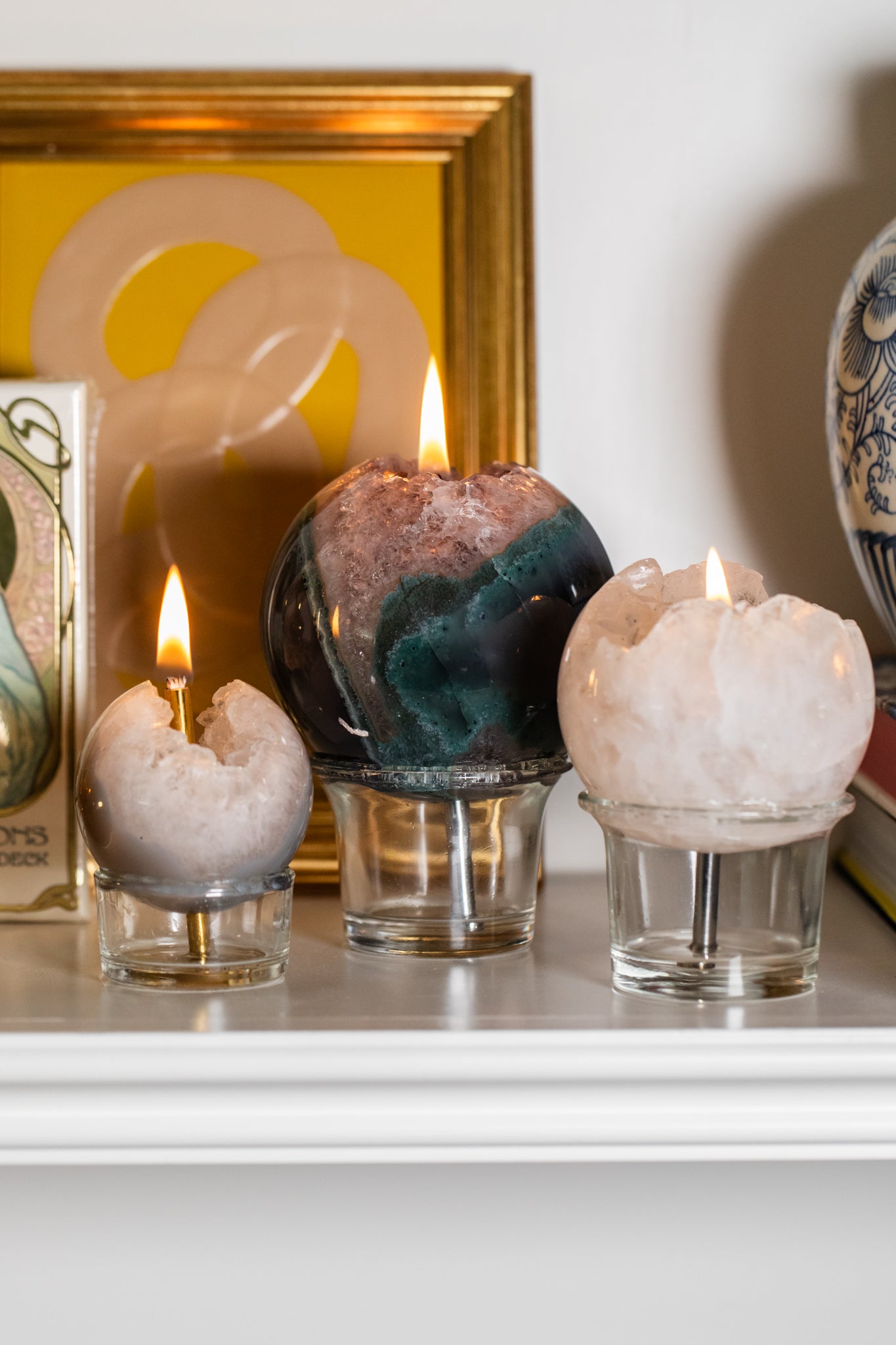 Amethyst Sphere Oil Candle