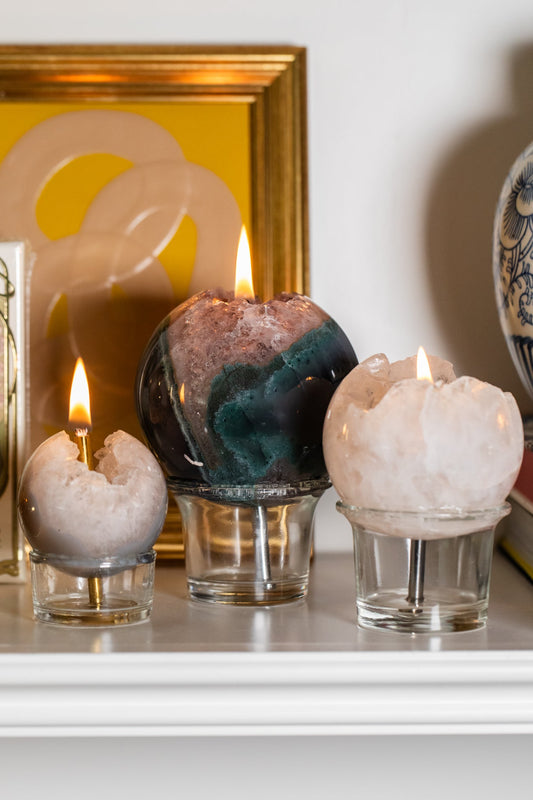 Amethyst Sphere Oil Candle