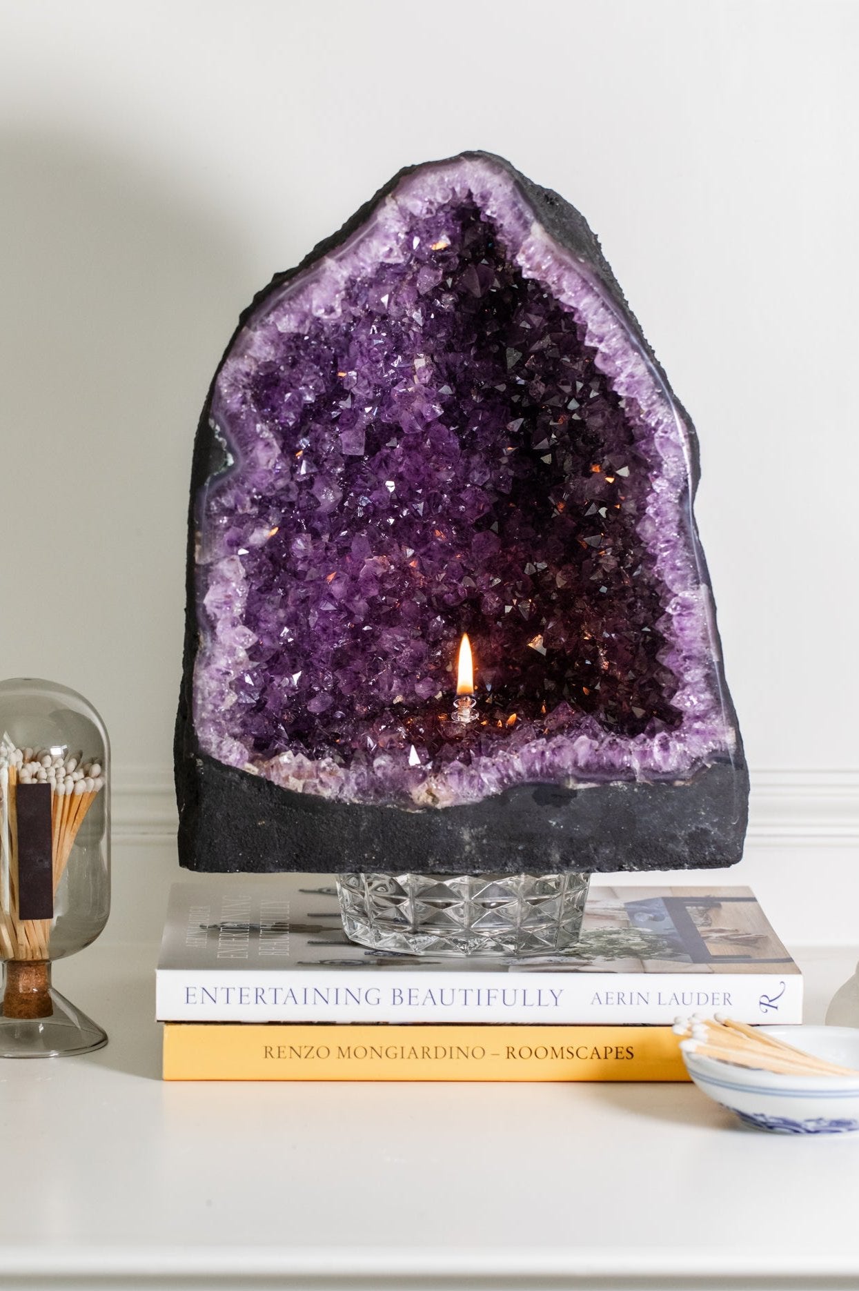 Amethyst Cathedral Oil Candle