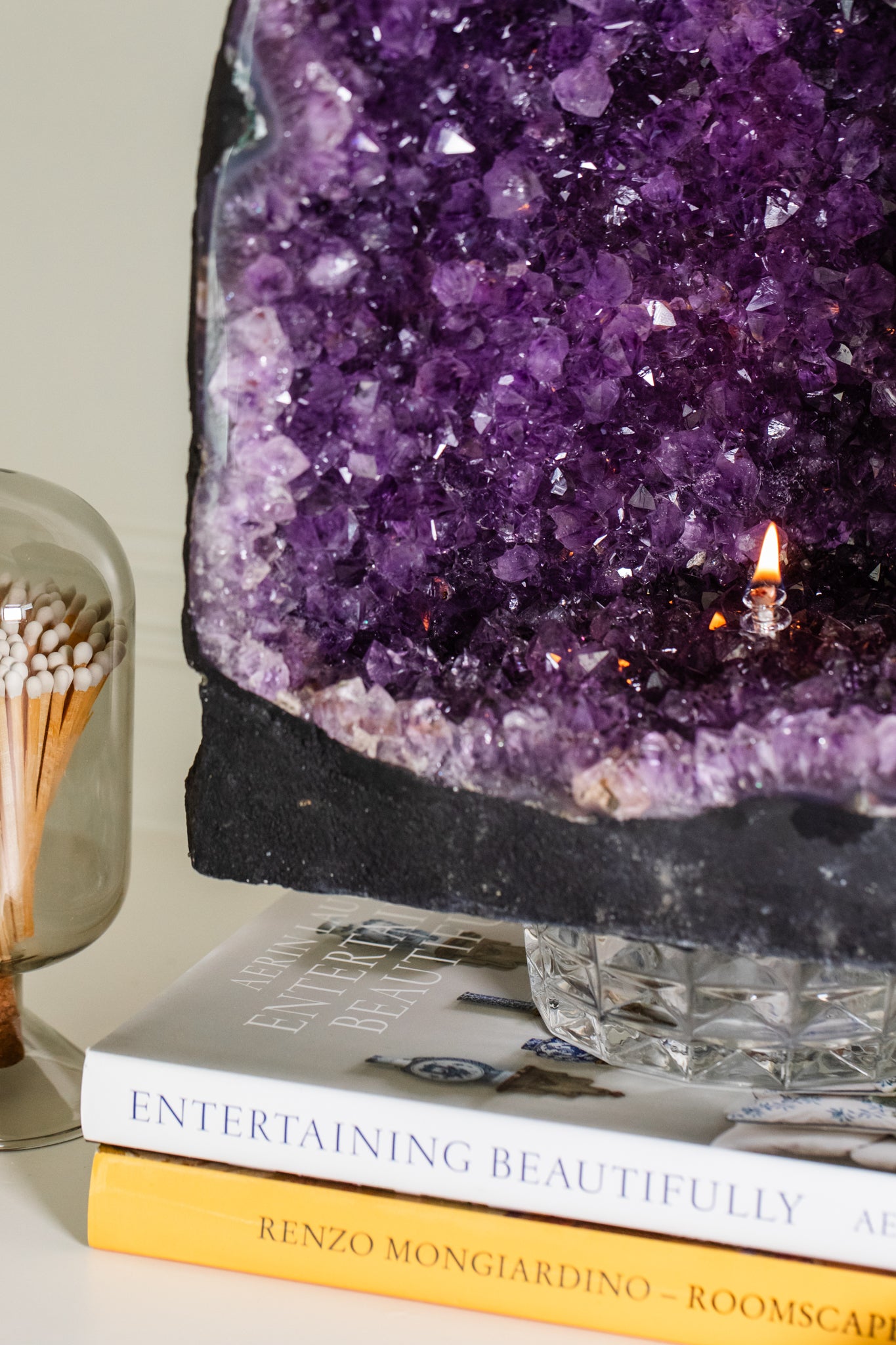 Amethyst Cathedral Oil Candle