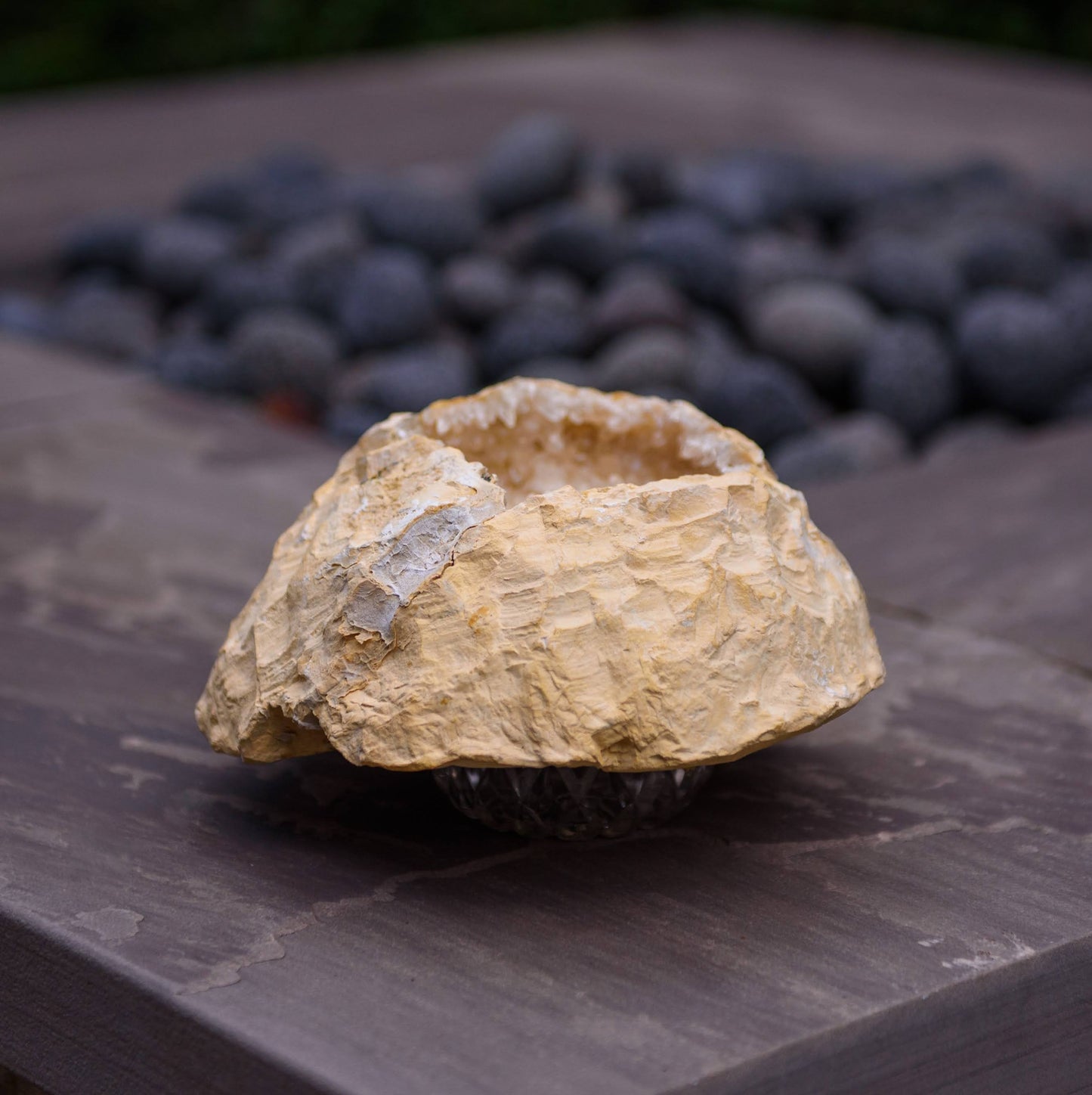 Moroccan Calcite Bowl Oil Candle