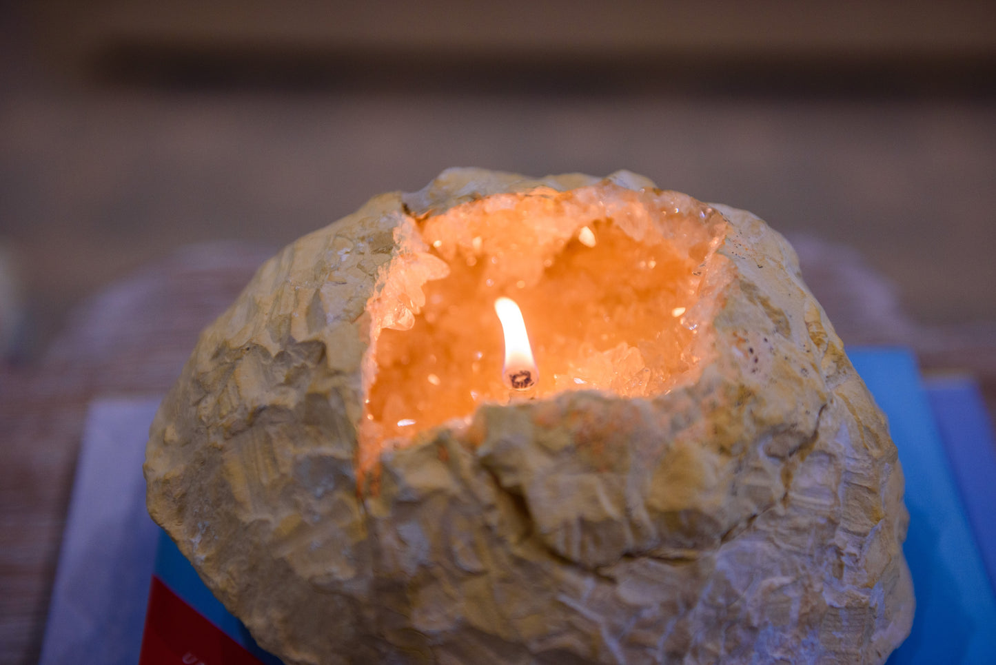 Moroccan Calcite Bowl Oil Candle