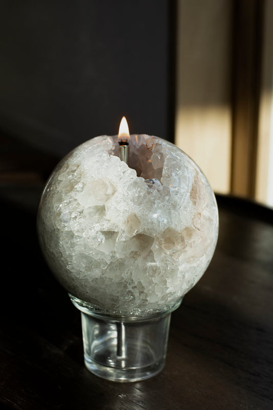 Quartz Sphere Oil Candle