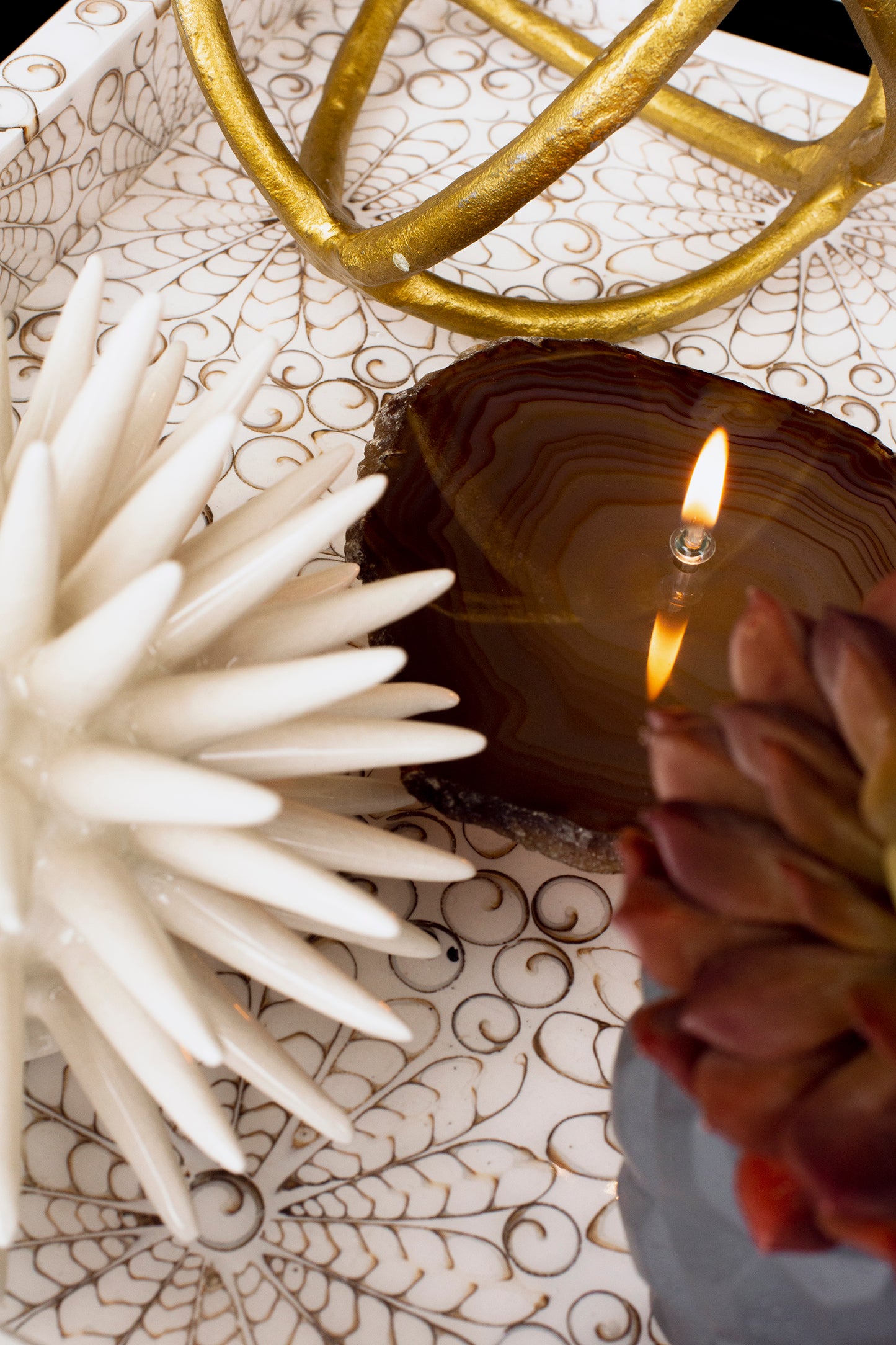 Agate Slice Oil Candle