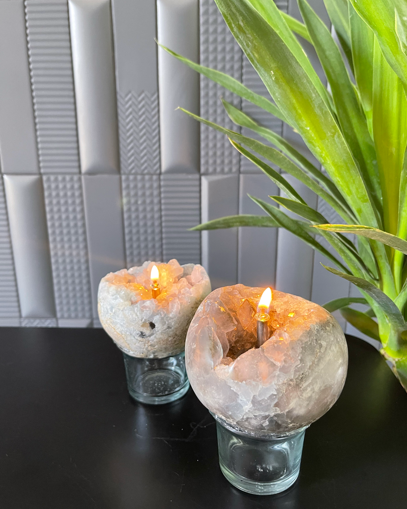 Celestite Sphere Oil Candle