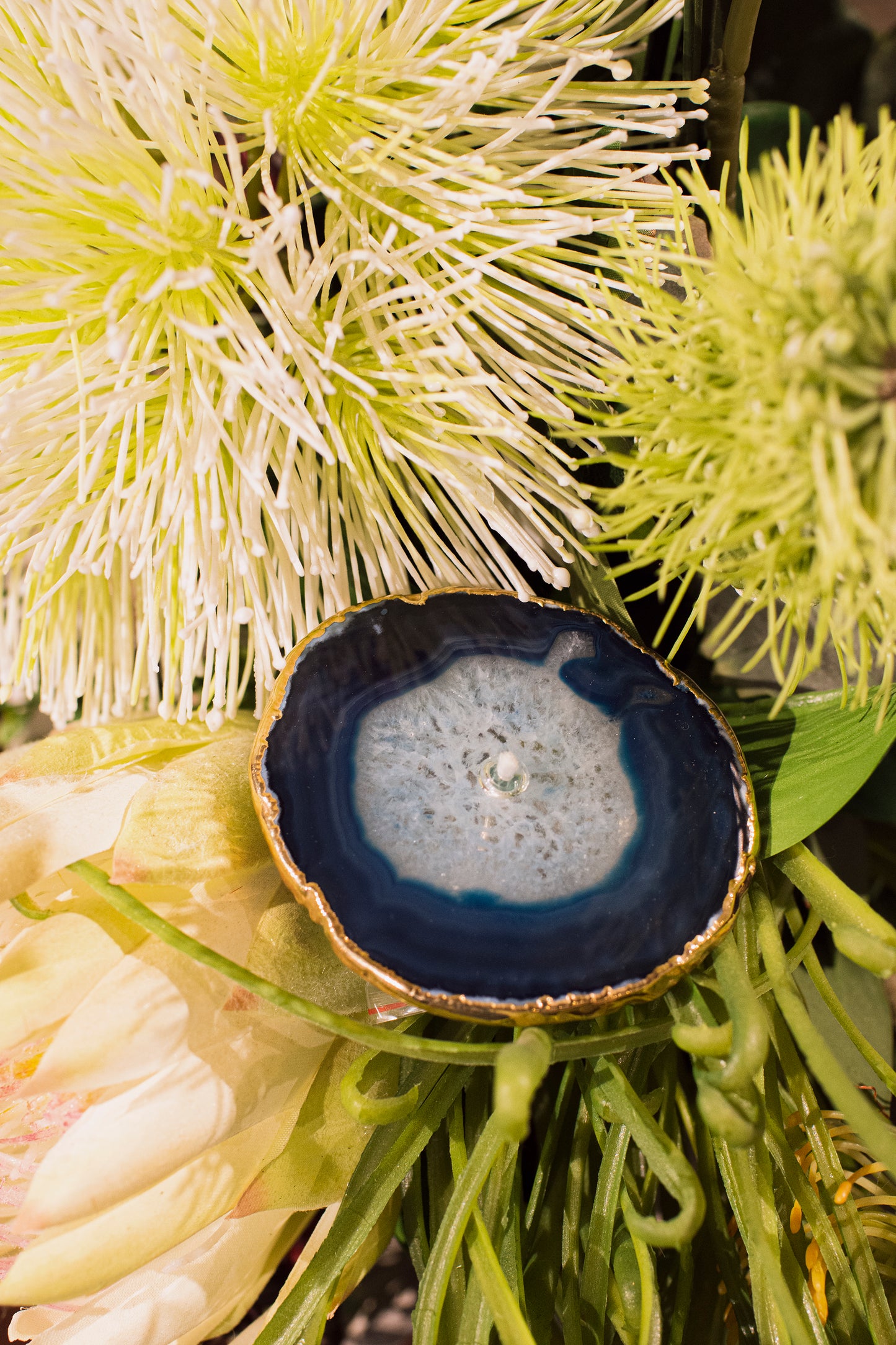 Mini Foil Agate Slice Oil Candle