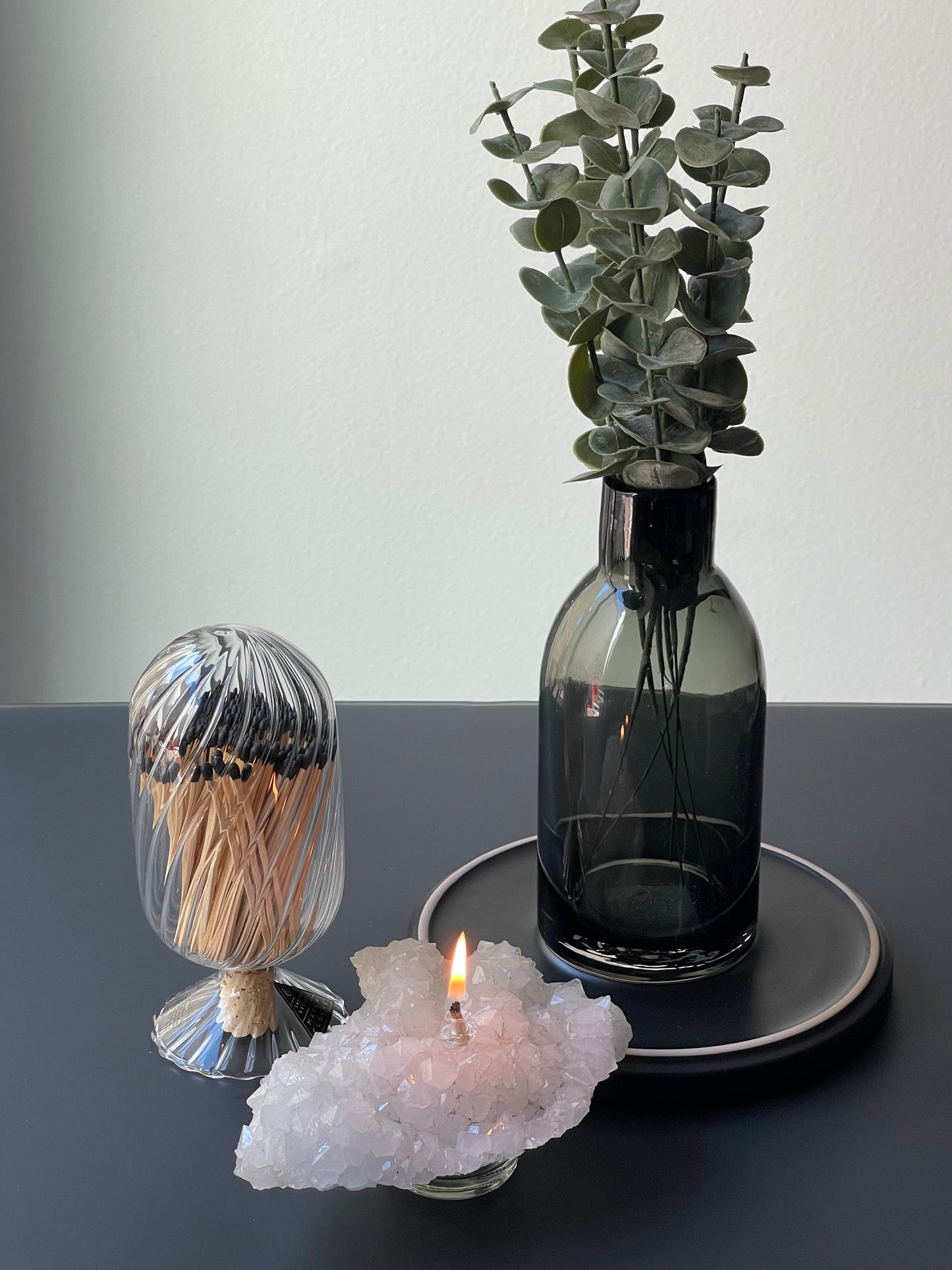 Apophyllite Cluster Oil Candle