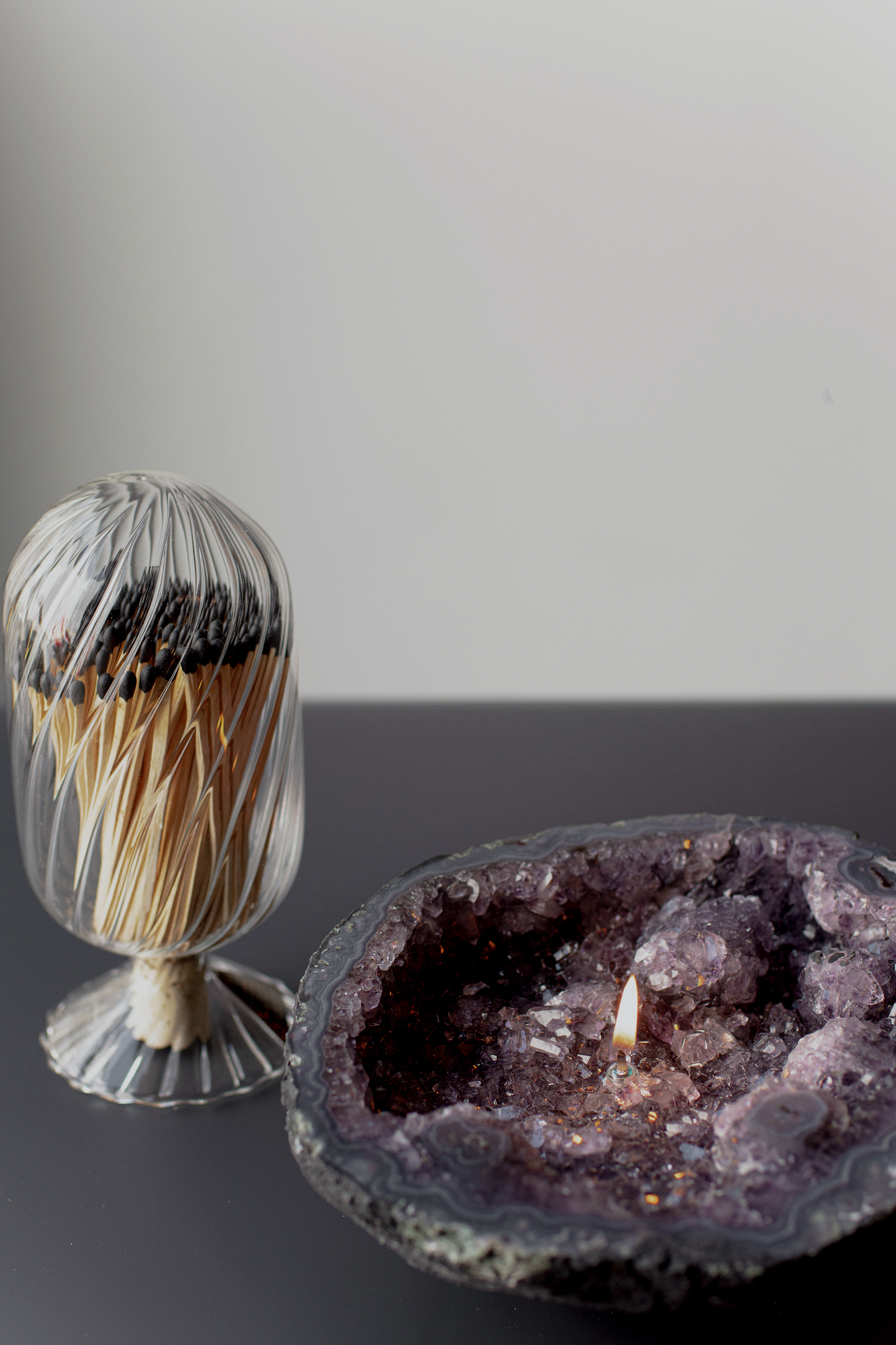 Amethyst Bowl Oil Candle