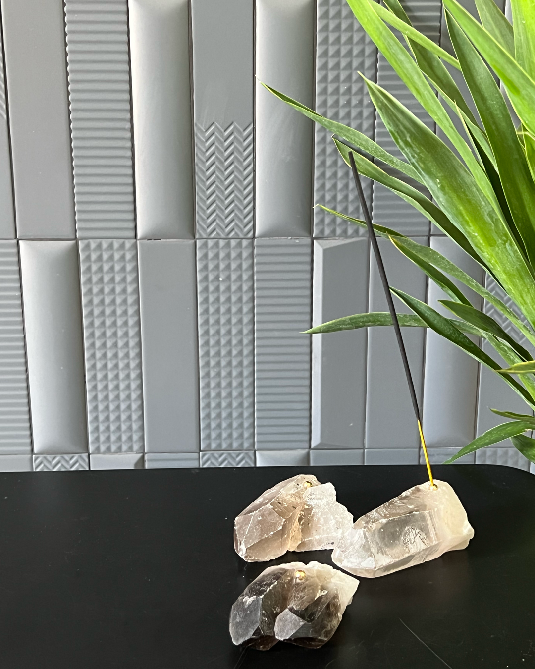 Smoky Quartz Cluster Incense Holder