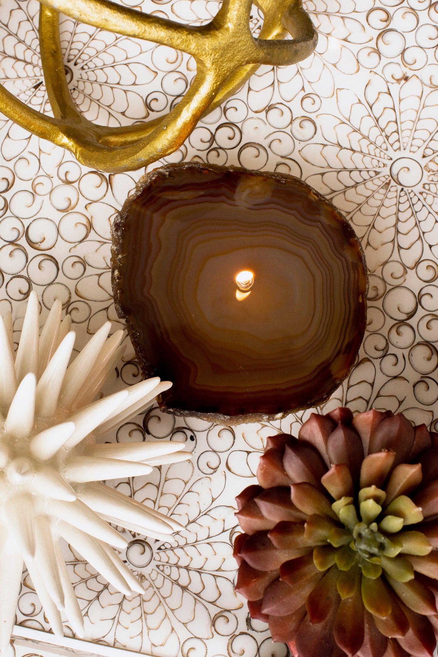 Agate Slice Oil Candle