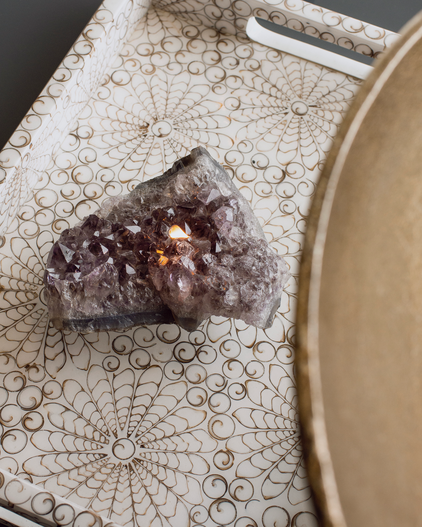 Amethyst Dark Cluster Oil Candle