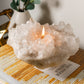 Crystal Quartz Cluster Oil Candle