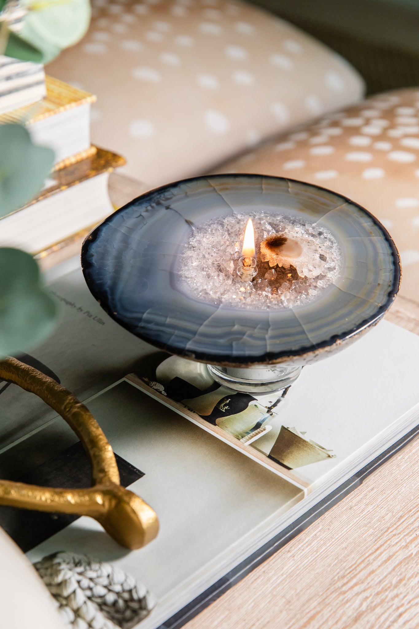 Polished Geode Oil Candle