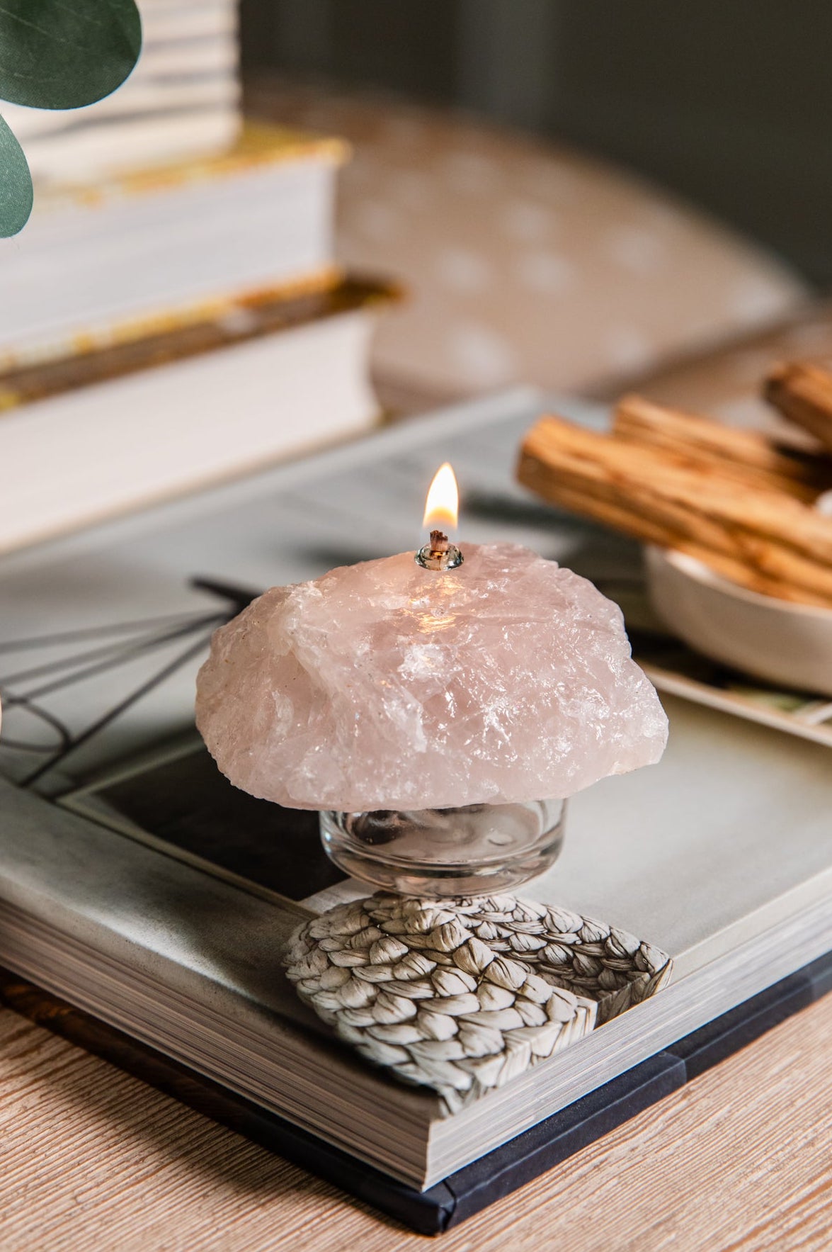 Rose Quartz Oil Candle