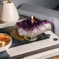Amethyst Cluster Oil Candle