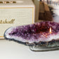Polished Amethyst Oil Candle (Single Wick)