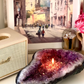 Polished Amethyst Oil Candle (Single Wick)