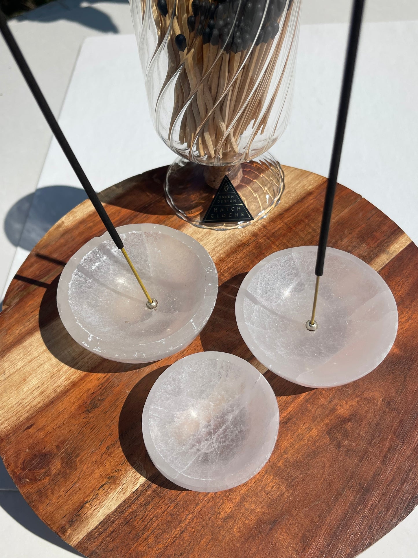 Selenite Bowl Incense Holder