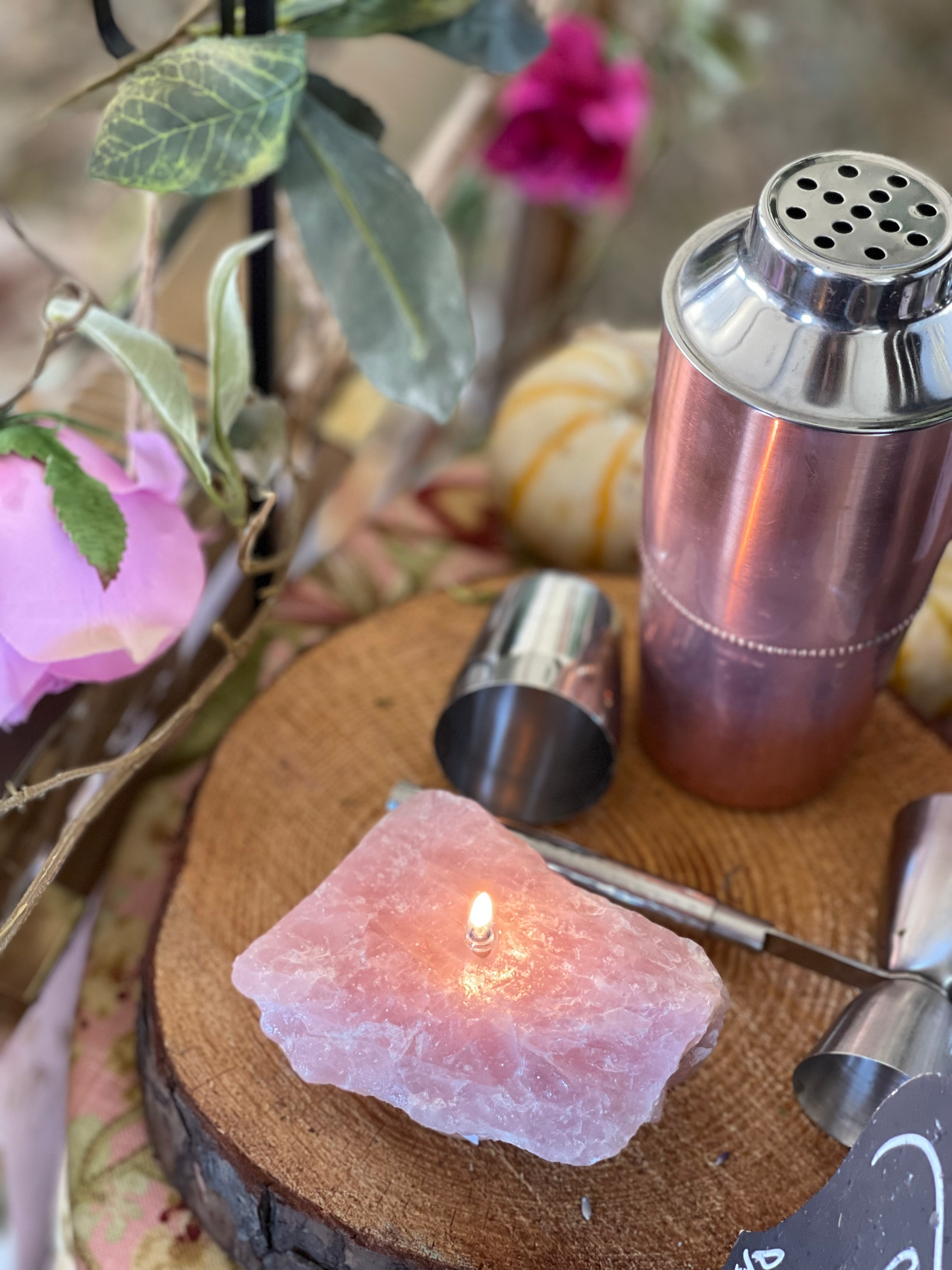 Rose Quartz Oil Candle