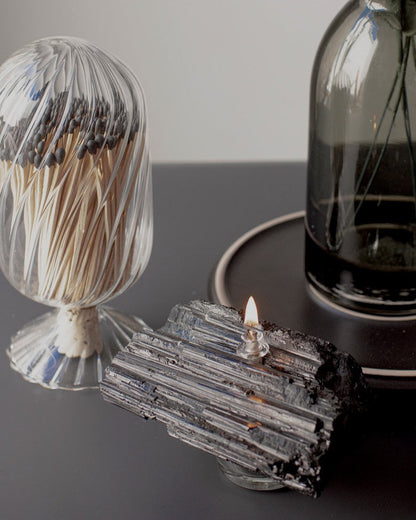 Black Tourmaline with Mica Oil Candle