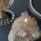 Smoky Quartz Gray Cluster Oil Candle