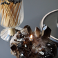 Smoky Quartz Black Cluster Oil Candle