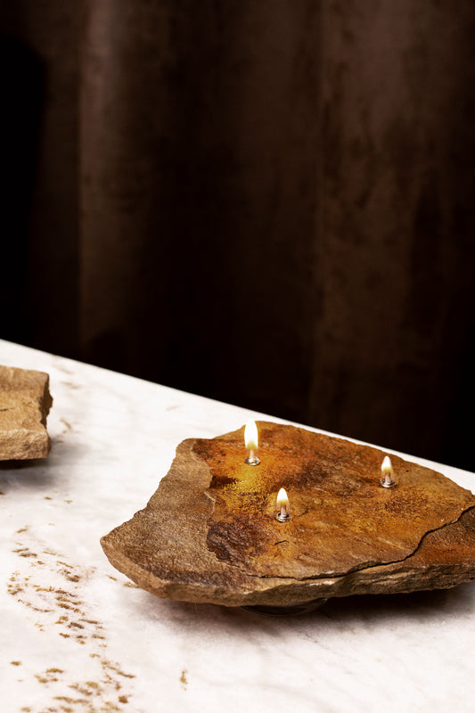 Flagstone Slab Oil Candle