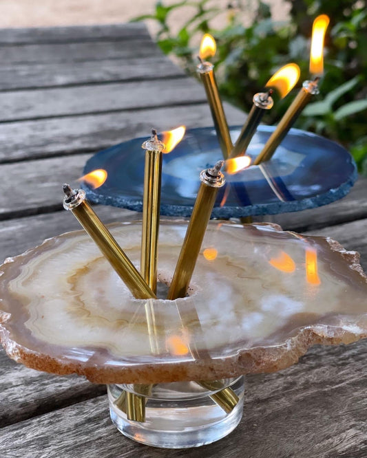 Floating Metal Wick and Holder