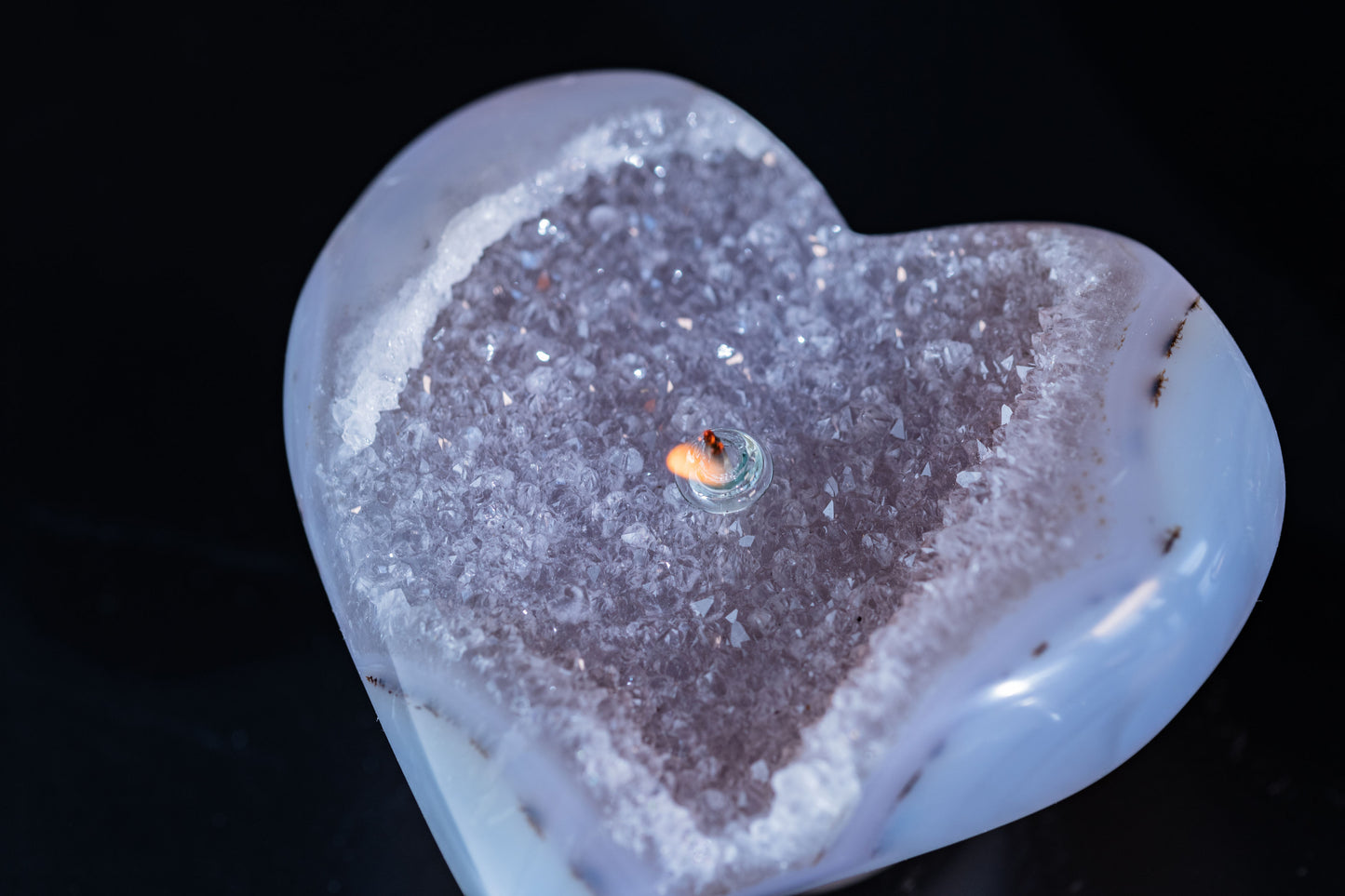 Agate Heart Oil Candle